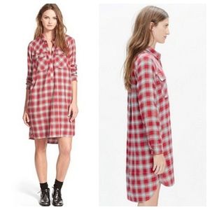 Madewell Daywalk Glendale Plaid Flannel Shirtdress